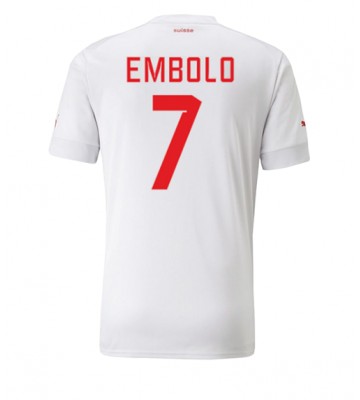 Maillot de foot Suisse Breel Embolo #7 Extérieur Monde 2022 Manches Courte